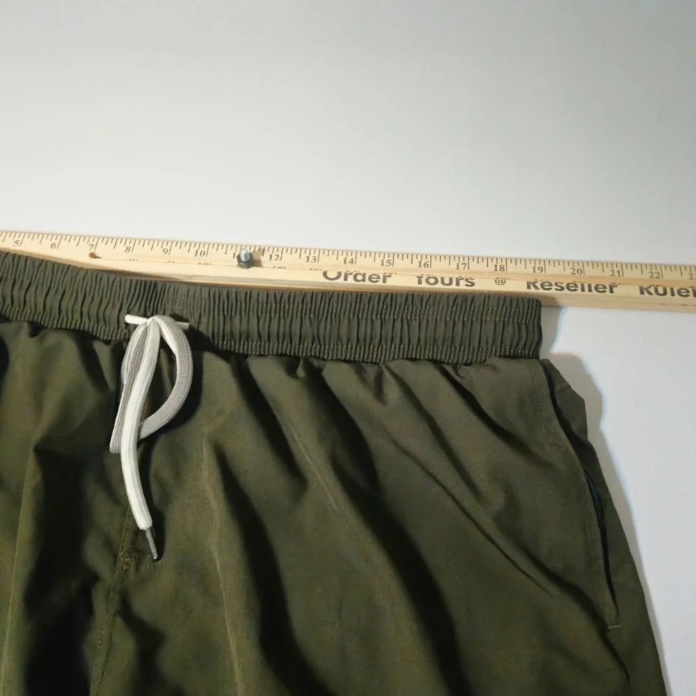Hodo Sports Swim Trunks Men XXL Olive Green Athletic Board Shorts‎ Stretch